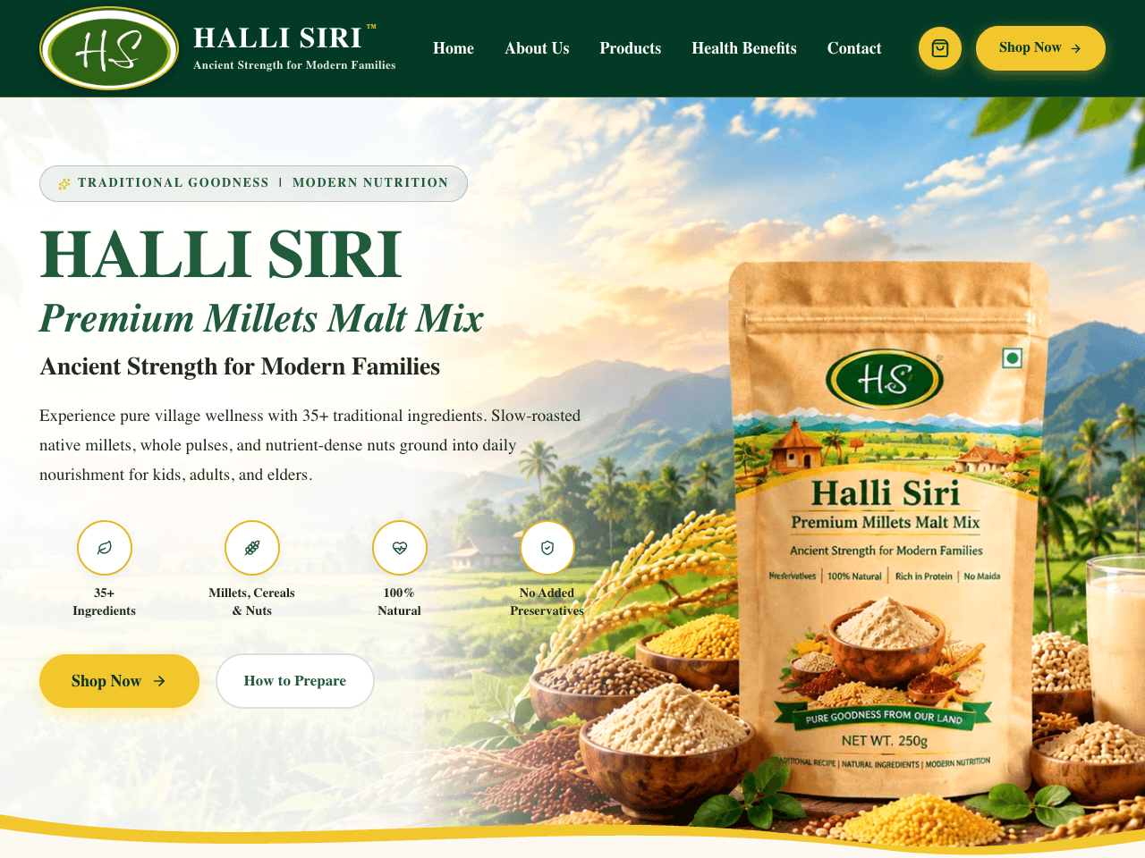 Halli Siri website preview